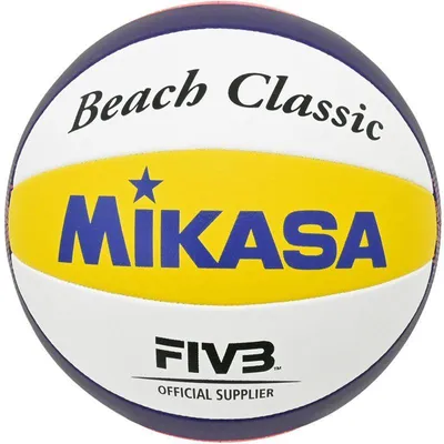 Produktbild von Mikasa - "Beach Classic BV551C" Volleyball MR161 (5) (Weiß/Blau/Gelb)