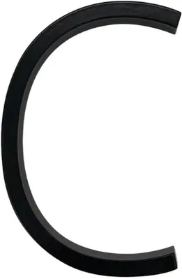 Produktbild von Famanu Hausnummer Metall - Modernes 3D-Design - 12 cm hoch - Schwarz