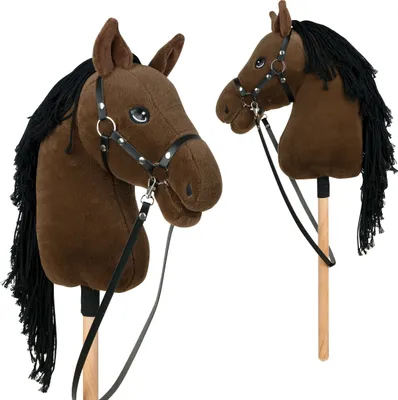 Produktbild von Pink Papaya Hobby Horse mit Halfter und Trense, Steckenpferd - Blaze Größe M