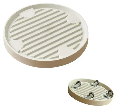 Imagen del producto de TRANKIELO® - Soporte rodante para plantas con ruedas de 360° – Plato redondo de plástico para interior y exterior – Carro elegante para plantas