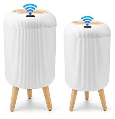 Mülleimer-Set 2er-Pack mit Sensor, 10 l + 12 l, Weiß