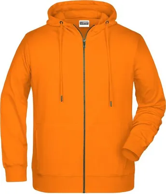 Produktbild von Sweat-Jacke mit Kapuze und Reißverschluss orange, Gr. 4XL