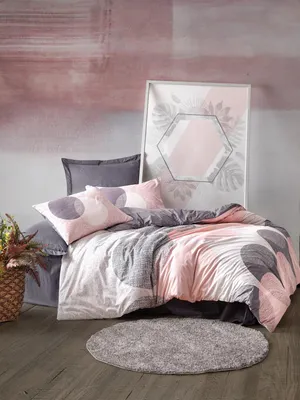 Produktbild von L'Essentiel Linge de Maison, Leron - Grey, Bettwäsche-Set, Grau, 100 % BAUMWOLLE RANFORCE, 260 x 220 cm