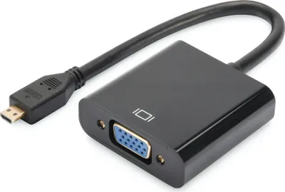 Produktbild von Konverter Micro-HDMI > VGA (schwarz)