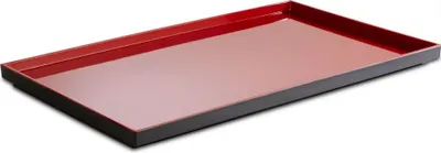 Produktbild von APS GN 1/1 Tablett ASIA PLUS aus Melamin Rot / Schwarz BxTxH: 53 x 32,5 x 3 cm