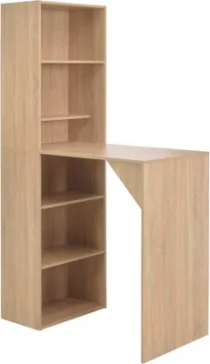 Produktbild von "2026 Promotion" Bartisch mit Schrank Eichenoptik 115x59x200 cm - Esstische CC2804