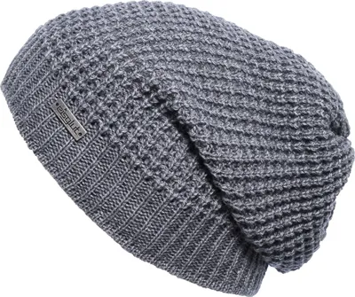 Eisglut Strickmütze Long-Beanie Blazeo in grau