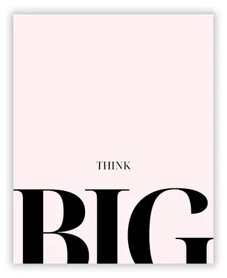 Produktbild von Wandposter Think Big - Inspirierender Kunstdruck - Wanddeko für Büro und Arbeitszimmer - 40x50 cm - Minimalistisch Modern