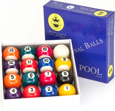 Produktbild von Pool Billard-Kugelsatz 38,0mm für kleine Billardtische bis 6 Fuss