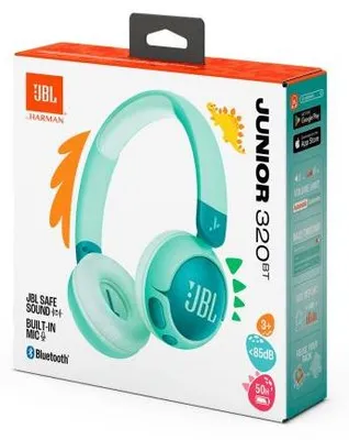 Zdjęcie produktu dla JBL Junior 320BT, Bezprzewodowy, Poczenia/muzyka, 20 - 20000 Hz, 122,2 g, Zestaw suchawkowy, Zielony