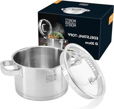 Produktbild von Famanu Kochtopf 20 cm mit Siebdeckel - 3 Liter, induktionsgeeignet
