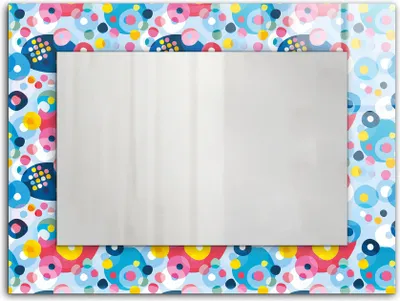 Zdjęcie produktu dla Kolorowe abstrakcyjne wzory – Lustro Prostokątne z Printem 80x60 cm – Nowoczesne – Dekoracyjne Na Ścianę