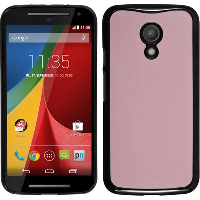 Produktbild von PhoneNatic Case kompatibel mit Motorola Moto G 2014 2. Generation - Hülle rosa Lederoptik Hard-case + 2 Schutzfolien