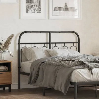 Produktbild von Design Kopfteil Metall Schwarz 120 cm, Kopfteile 2024 Neu