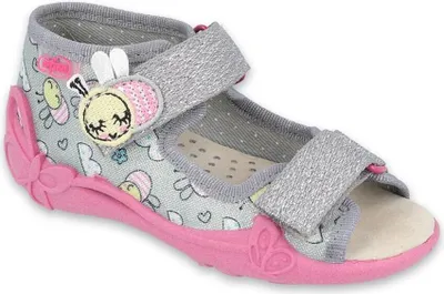 Produktbild von Sandalen Befado Papi 342P027 Silber mit Rosa mit Bienen mit Lederinnensohle
