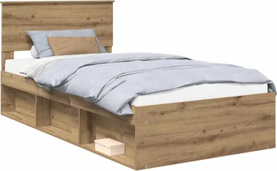 Obrázek produktu pro vidaXL Rám postele s čelem ručně vyráběný dub 100 x 200 cm