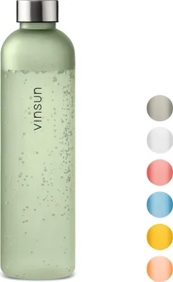 Produktbild von Trinkflasche 1L Sport Flasche Schraubverschluss BPA frei für Kohlensäure Vinsun