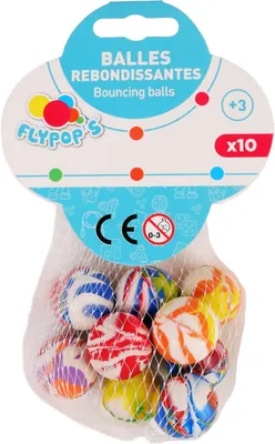Imagen del producto de Pelotas saltarinas - Juego recreativo - 030185G - Multicolor - Plástico - Cumpleaños - Juego de habilidad - Juguete para niños