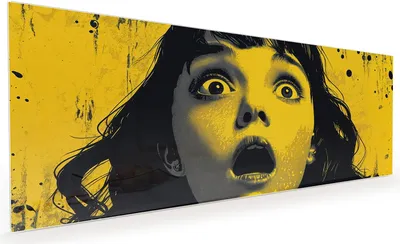 Produktbild von Küchenrückwand Spritzschutz Glas mit Motiv Schreiendes Portrait 40 x 40 cm