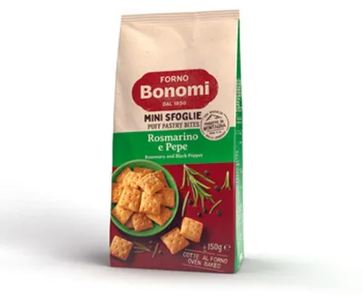 Productafbeelding van Bonomi snacks met rozemarijn en peper, 150 gram