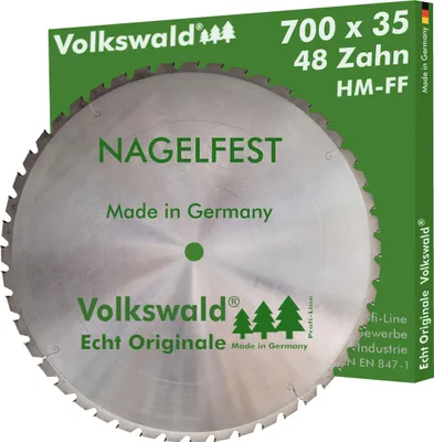 Produktbild von Volkswald ® HM-Sägeblatt FF 700 x 35 mm Z= 48 Nagelfest Schalholz-tafel Bauholz Brennholz Schalholz Wippsäge Tischkreissäge Brennholzsäge Kreissägeblatt