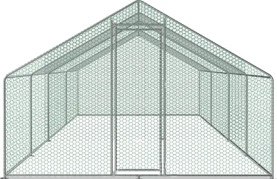 Immagine prodotto di TolleTour 3x8x2m pollaio pollaio galvanizzato gabbia per conigli casa per pollame tetto gabbia