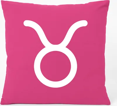 Produktbild von Huuraa Kissen Stier Sternzeichen Zeichen 40x40cm mit Füllung Fuchsia Baumwolle Dekokissen Geschenkidee