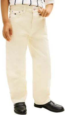 Immagine prodotto di Pantaloni jeans per bambini Tommy Hilfiger, colore ecru, vestibilità rilassata, bianco (ecru), taglia 5 anni