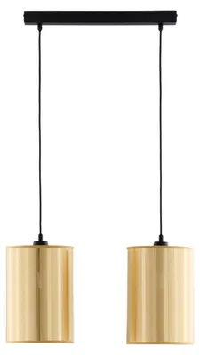 Immagine prodotto di Lampada a sospensione CORTINA oro-nera 2xE27x40W in metallo, dimensioni: 100x50x18 cm, IP20, Jupiter