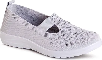 Produktbild von topschuhe24 3083 Damen Halbschuhe Sportliche Glitzer Ballerina, Farbe:Grau, Größe:37 EU