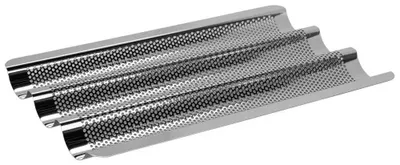 Produktbild von De Buyer Backblech 3 BAGUETTE INOX