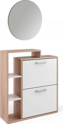 Produktbild von Schuhkipper Vicco Orlando Sonoma 2 Teile, mit Spiegel, Model 43399