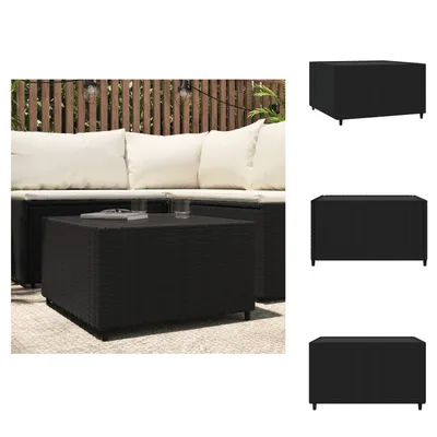 Obrázok produktu pre vidaXL Záhradný konferenčný stolík Square Black 50x50x30 cm Poly Rattan - Záhradné stoly
