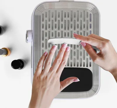 Obrázek produktu pro Vysavač na nehty 80W Vysavač bez prachu Čistič prachu na nehty Sací ventilátor Sběrač prachu na nehty Bílý