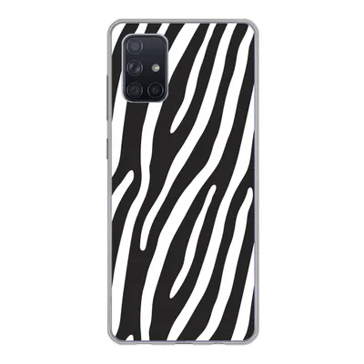 Produktbild von MuchoWow® Handyhülle Schutzhülle Hülle für Samsung Galaxy A51 5G Tiere - Zebradruck - Schwarz Silikon Softcase Handy Hülle - Abbildung