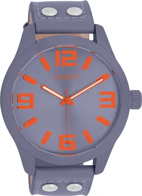 Produktbild von Oozoo Damen Armbanduhr Timepieces Analog Lederband dunkelgrau graublau UOC00900