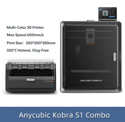 Produktbild von Kobra S1 - 3D-Drucker - FDM CoreXY - Auto-Nivellierung - Direktantrieb-Extruder - 250×250×250 mm Bauvolumen - Bis 600 mm/s - 4–8-Farben Mehrfarbdruck