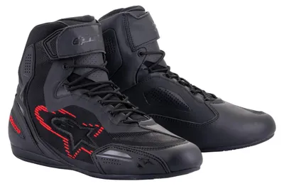 Image de Bottes FASTER-3 RIDEKNIT, ALPINESTARS (noir/gris foncé/rouge, taille 44)