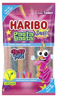 Haribo Pasta Basta Berry Twist Fruchtgummi Packung 160g