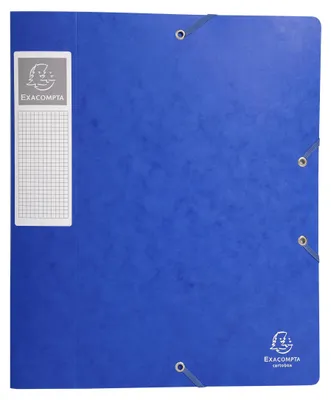 Produktbild von Exacompta 10x Archivbox Rücken 60mm Karton + 3 Klappen Gummizug A4 Blau 16005H