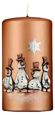 Produktbild von Weihnachtskerzen Ice Men Sand Matt 13 x 7 cm, 4er Set
