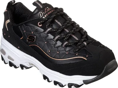 Zdjęcie produktu dla Skechers D'Lites 13087-BKRG, damskie buty sportowe, czarny