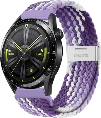 Produktbild von BStrap Elastic Nylon 2 Armband für Garmin Vivoactive 5, grape