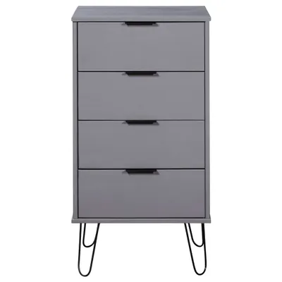 Immagine prodotto di vidaXL Cassettiera grigia 45x39,5x90,3 cm in legno di pino massiccio