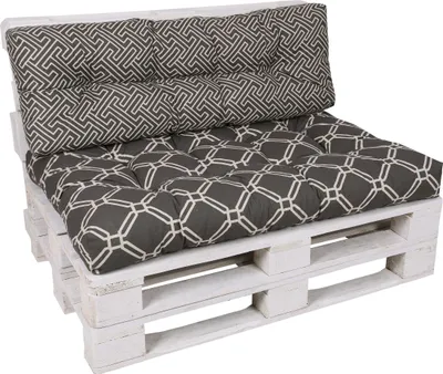 Produktbild von GO-DE Textil, Loungekissen Lounge-Sitzecke, Einzelset, Farbe: grau-beige, Maße ca.: 120 cm x 80 cm x 15 cm, Rückenhöhe: 40