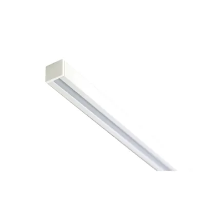 Produktbild von Gardinenschiene Innenlauf auf Maß 1-läufig Weiß - Serie Square – 60cm