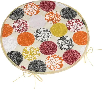 Immagine prodotto di Cuscino BERTA rotondo liscio - diametro 40 cm - Marrone,Borgogna,Arancione