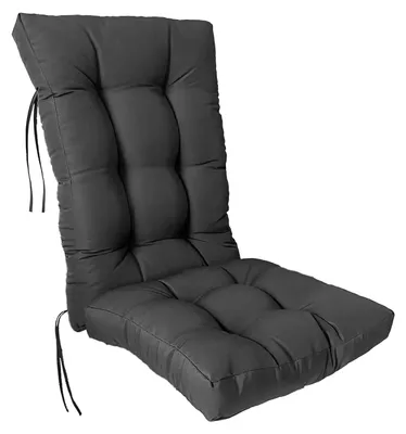 Image de Coussin pour fauteuil à bascule, imperméable, rembourrage confortable, couleur gris
