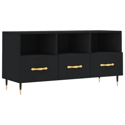 Produktbild von vidaXL TV-Schrank Schwarz 102x36x50 cm Holzwerkstoff