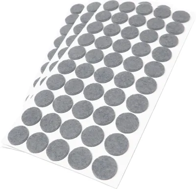 Produktbild von Adsamm® | 150 x selbstklebende Filzgleiter / Grau / Ø 22 mm / rund / Möbelgleiter aus Filz mit 3.5 mm Stärke